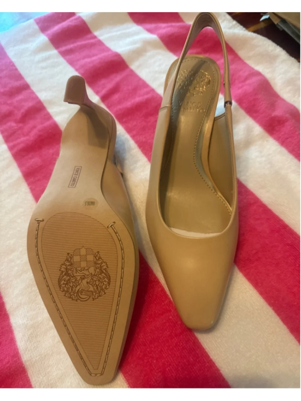Vince Camuto Beige Slingback Heels Size 6